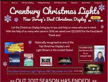 Tablet Screenshot of cranburychristmaslights.com